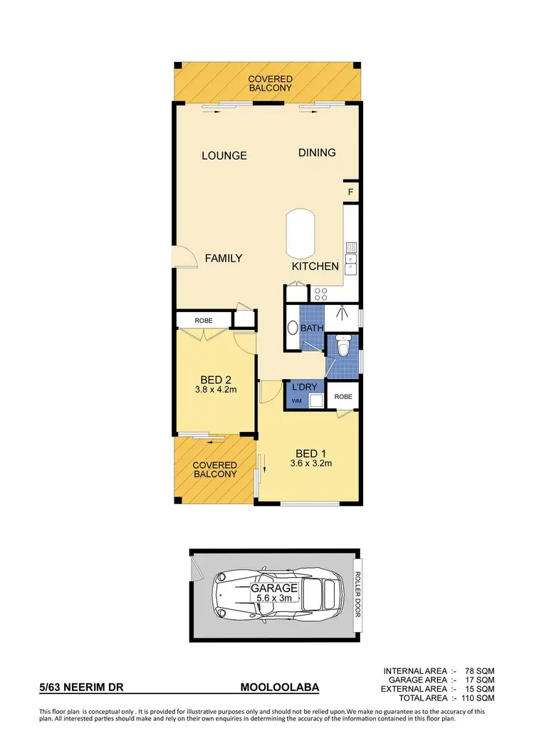 Floorplan of Homely unit listing, 5/63 Neerim Drive, Mooloolaba QLD 4557