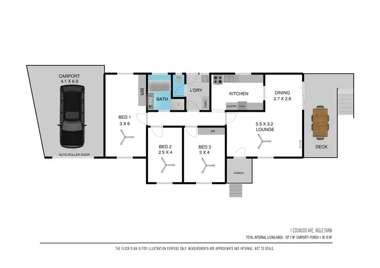Floorplan of Homely house listing, 1 Coondoo Avenue, Ingle Farm SA 5098