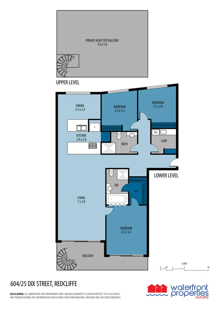 Floorplan of Homely apartment listing, 604/25 DIX STREET, Redcliffe QLD 4020