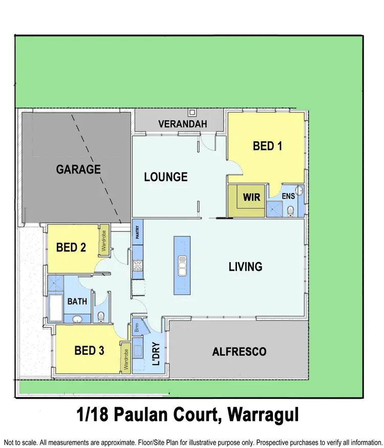 Floorplan of Homely townhouse listing, 1/18 Paulan Court, Warragul VIC 3820