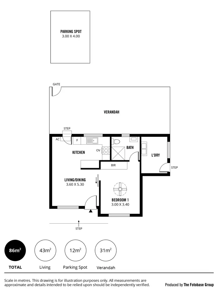 Floorplan of Homely unit listing, 3/3 Atkell Avenue, Campbelltown SA 5074