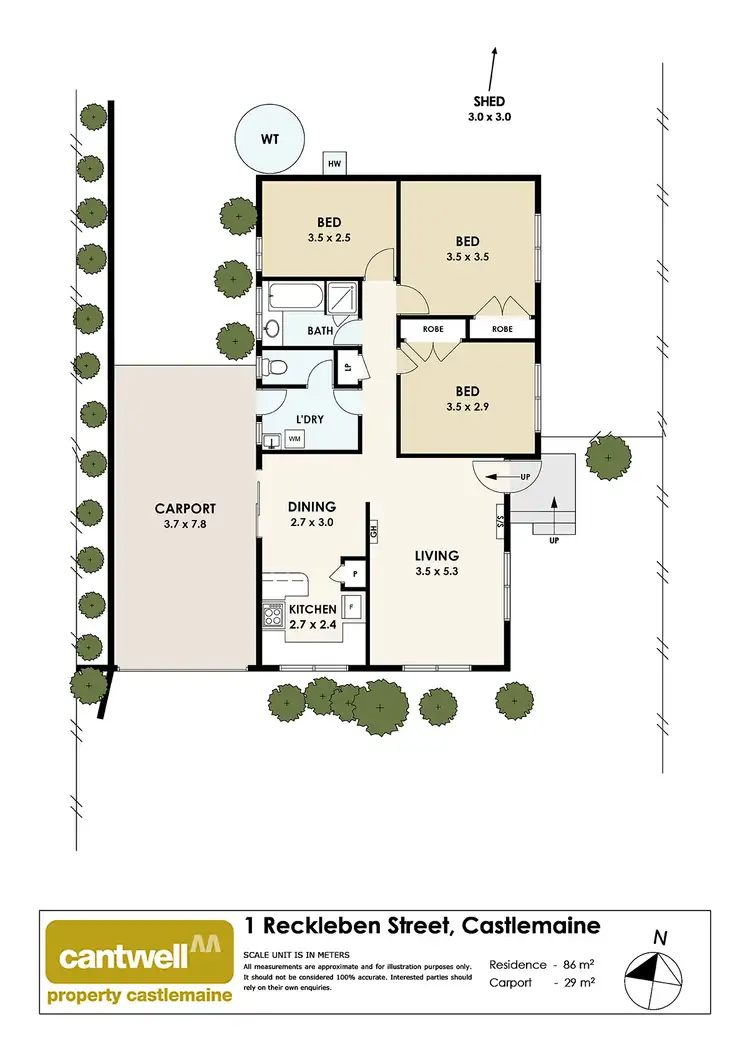 Floorplan of Homely house listing, 1 Reckleben Street, Castlemaine VIC 3450