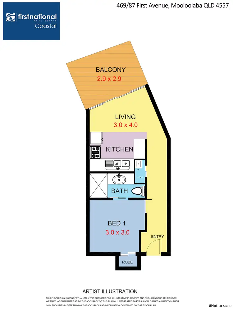 Floorplan of Homely unit listing, 469/87 First Avenue, Mooloolaba QLD 4557
