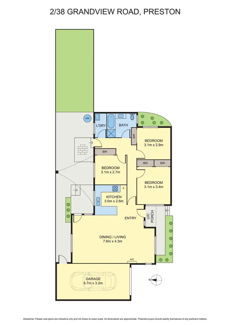 Floorplan of Homely villa listing, 2/38 Grandview Road, Preston VIC 3072