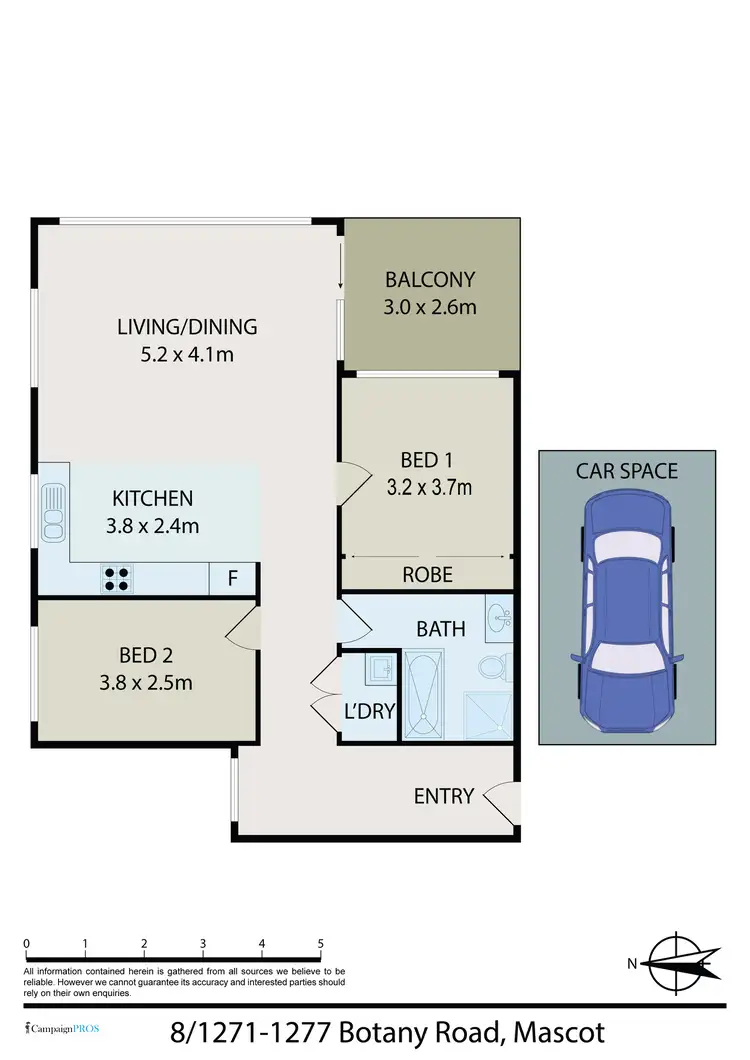 Floorplan of Homely apartment listing, 1271-1277 Botany road, Mascot NSW 2020