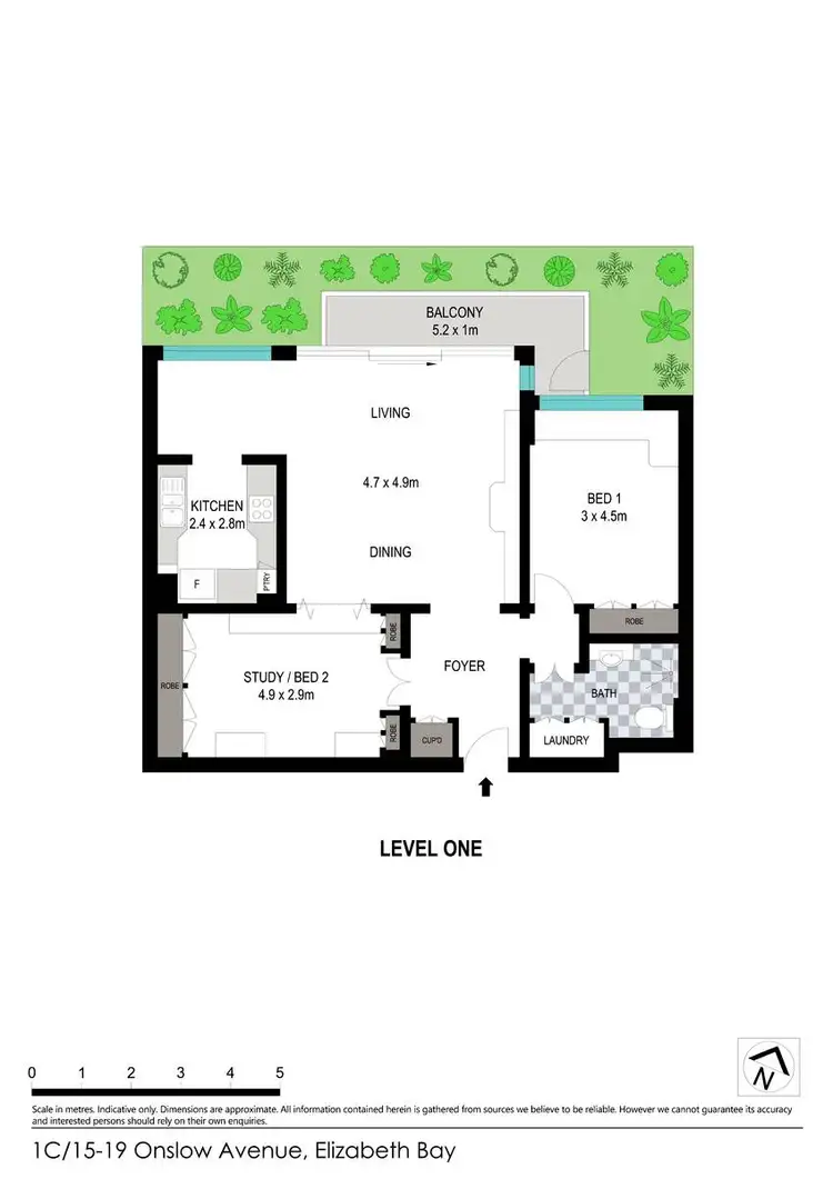 Floorplan of Homely apartment listing, 1C/15-19 Onslow Avenue, Elizabeth Bay NSW 2011