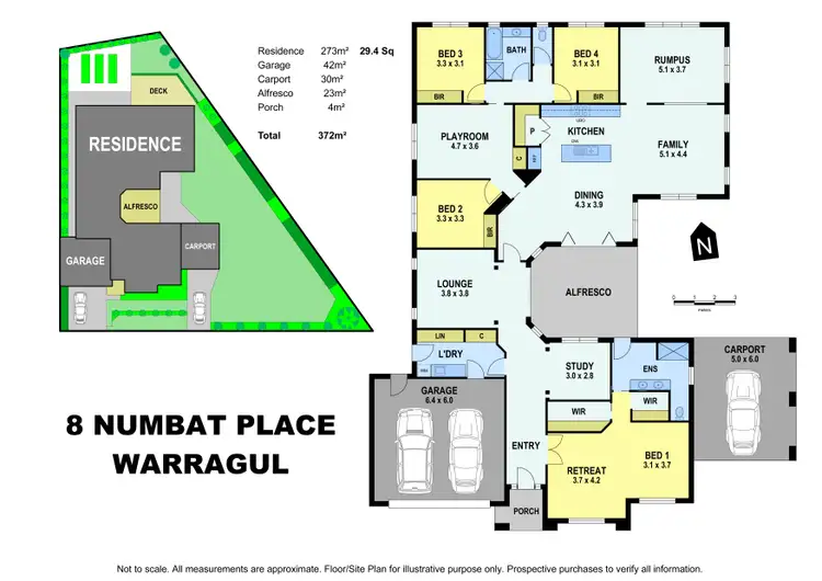 Floorplan of Homely house listing, 8 Numbat Place, Warragul VIC 3820