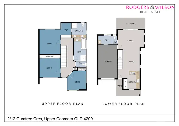 Floorplan of Homely semi-detached listing, 2/12 GUMTREE CRESCENT, Upper Coomera QLD 4209