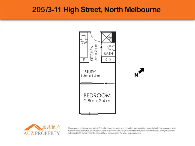 Floorplan of Homely apartment listing, 205/3 -11 High Street, North Melbourne VIC 3051