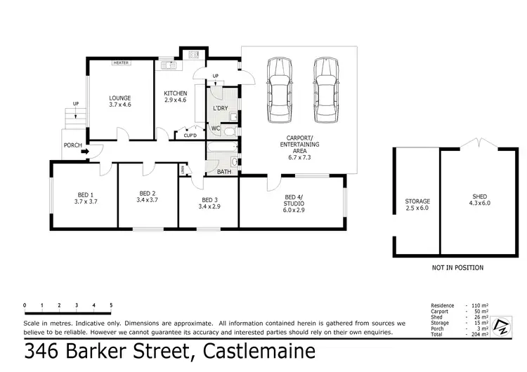 Floorplan of Homely house listing, 346 Barker Street, Castlemaine VIC 3450