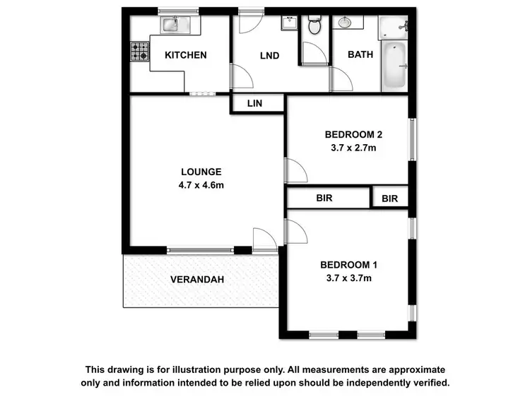 Floorplan of Homely unit listing, 1/11 Millard Street, Mount Gambier SA 5290