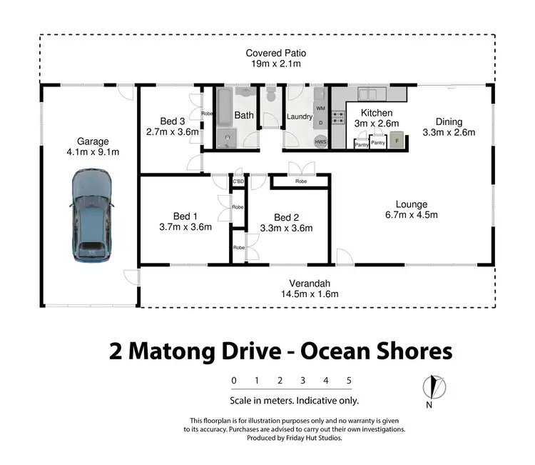 Floorplan of Homely house listing, 2 Matong Drive, Ocean Shores NSW 2483