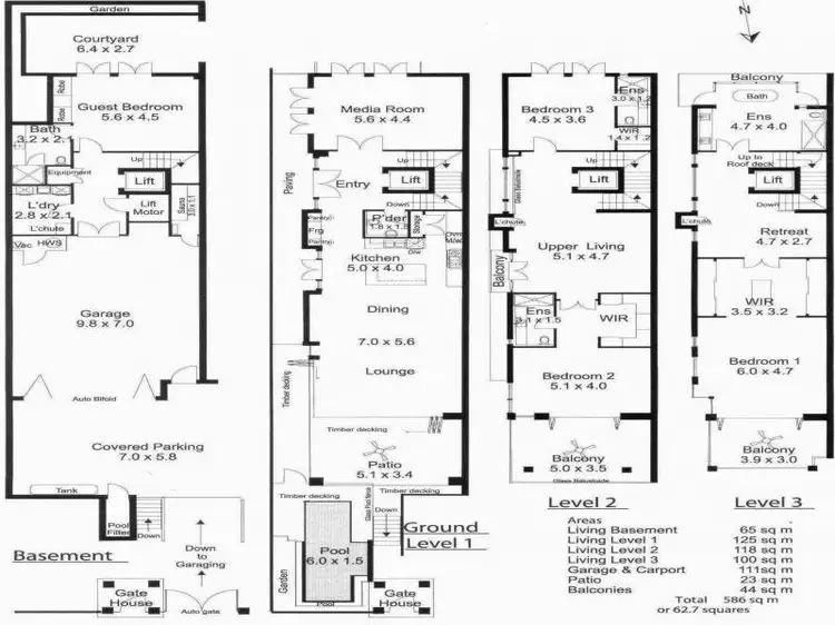 Floorplan of Homely villa listing, 56 Woodroffe Avenue, Main Beach QLD 4217