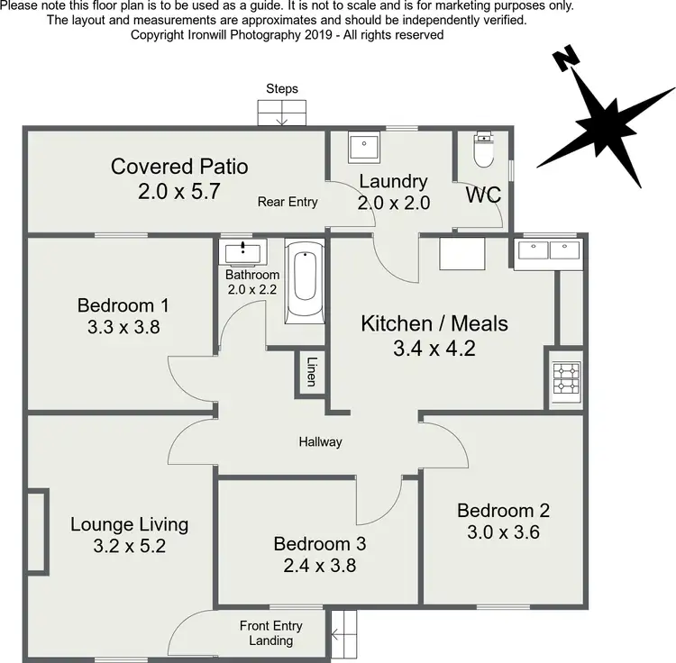 Floorplan of Homely semi-detached listing, 5 McMorron St and 14 Giddings St, Millicent SA 5280