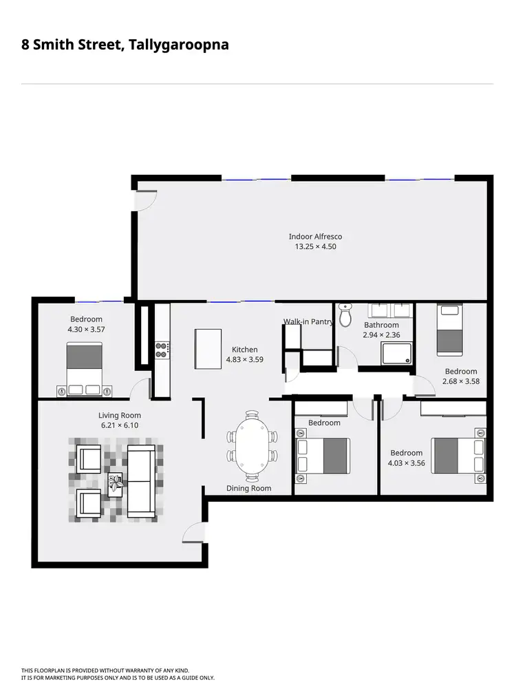 Floorplan of Homely house listing, 8 SMITH STREET, Tallygaroopna VIC 3634