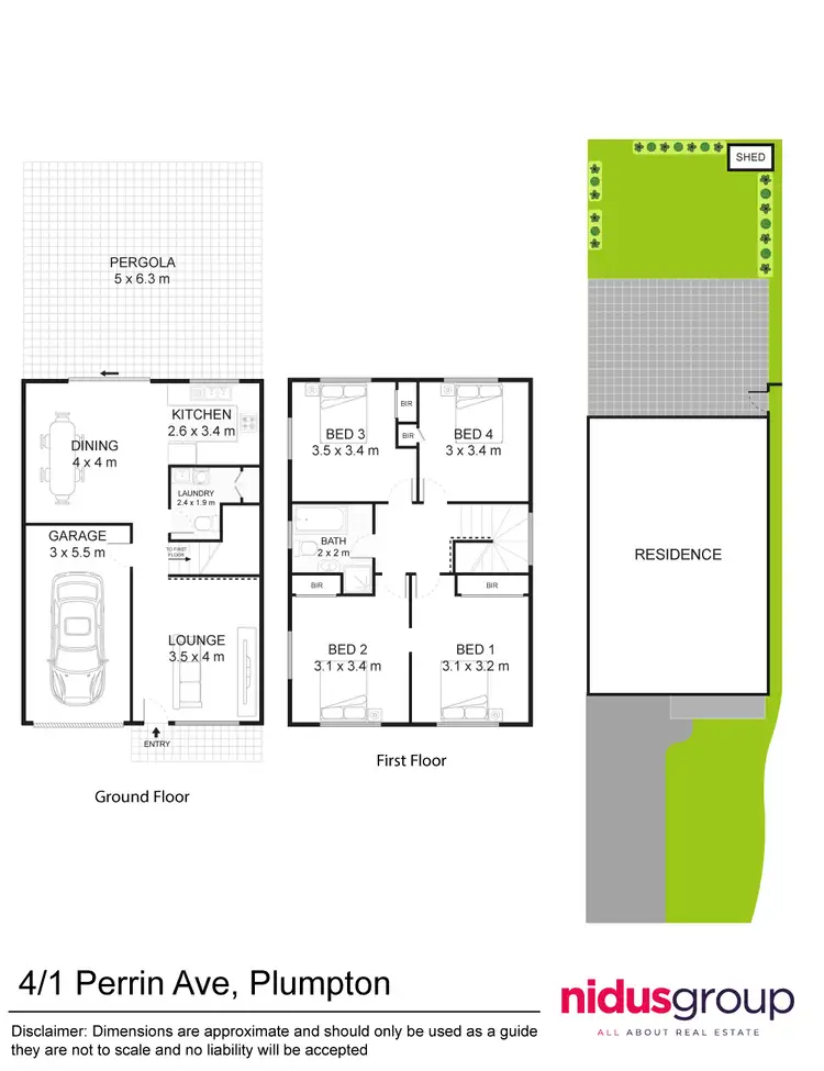Floorplan of Homely townhouse listing, 4/1 Perrin Avenue, Plumpton NSW 2761
