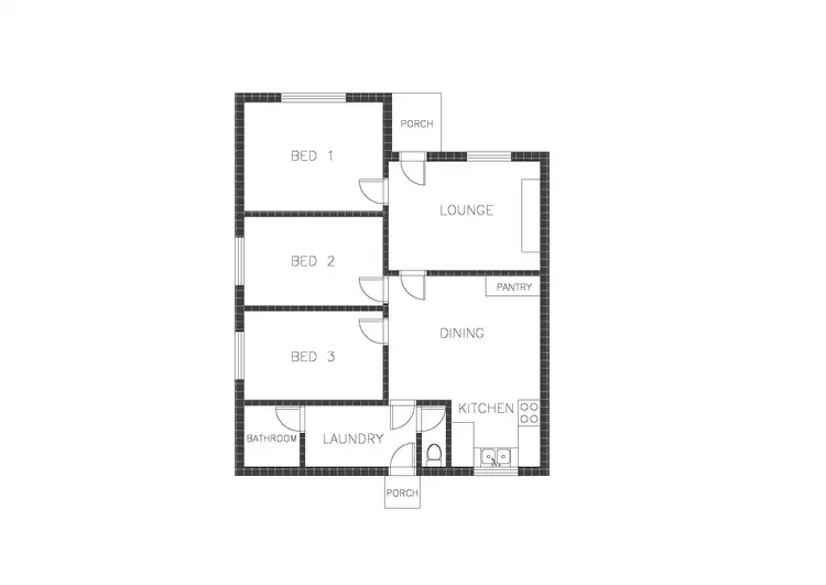 Floorplan of Homely semi-detached listing, 43 Easton Road, Davoren Park SA 5113