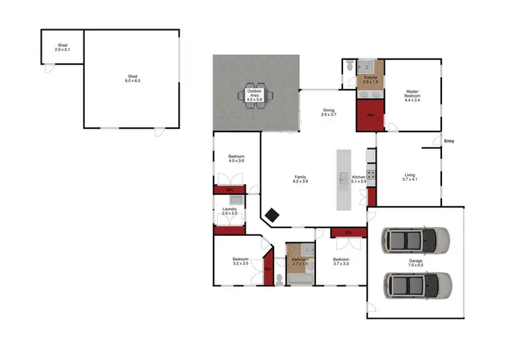 Floorplan of Homely house listing, 8 Stuart Place, Sale VIC 3850
