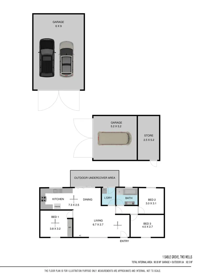 Floorplan of Homely house listing, 1 Sable Grove, Two Wells SA 5501
