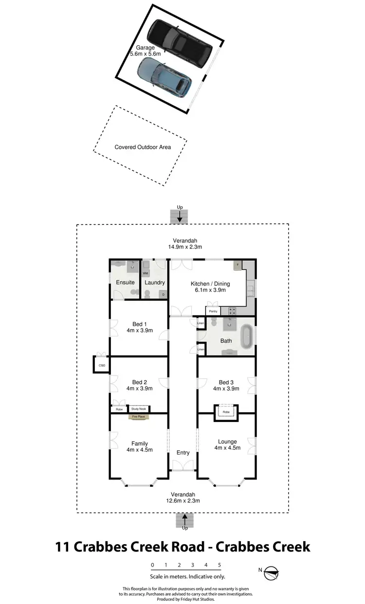 Floorplan of Homely rural property listing, 11 Crabbes Creek Road, Crabbes Creek NSW 2483