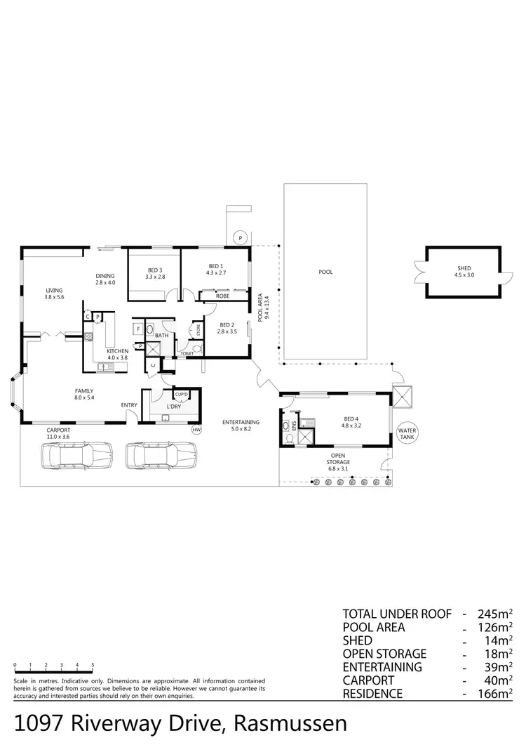 Floorplan of Homely house listing, 1097 RIVERWAY DRIVE, Rasmussen QLD 4815