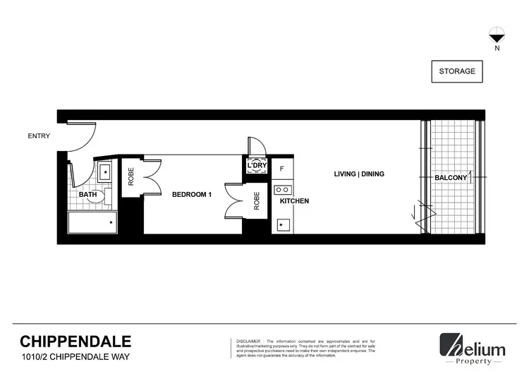 Floorplan of Homely apartment listing, 1010/2 Chippendale Way, Chippendale NSW 2008