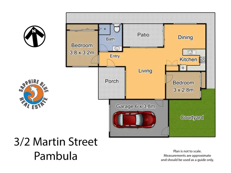 Floorplan of Homely retirement listing, 3/2 Martin Street, Pambula NSW 2549