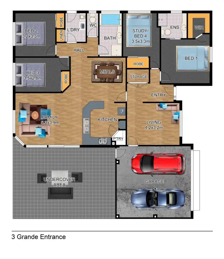 Floorplan of Homely house listing, 3 Grande Entrance, Helensvale QLD 4212