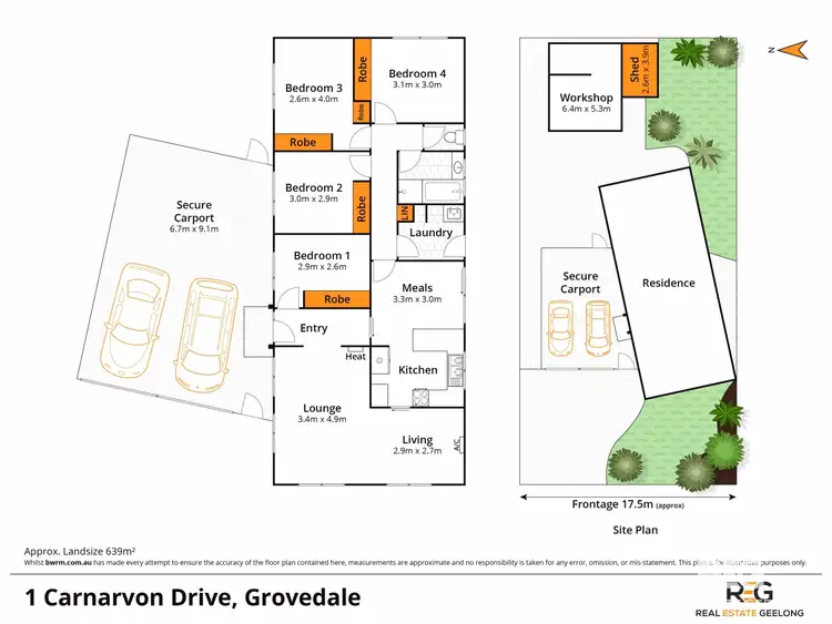 Floorplan of Homely house listing, 1 CARNARVON DRIVE, Grovedale VIC 3216