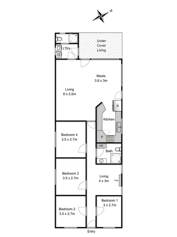 Floorplan of Homely house listing, 117 Griffith Street, Port Fairy VIC 3284