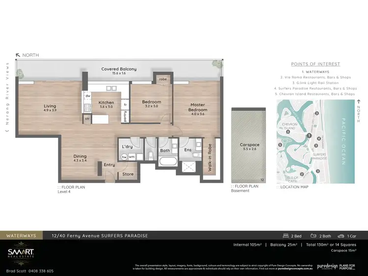 Floorplan of Homely unit listing, 12/40 Ferny Avenue, Surfers Paradise QLD 4217