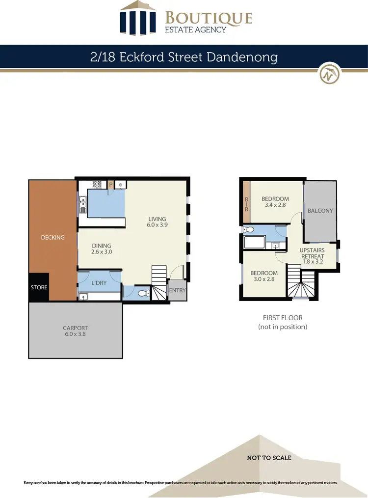 Floorplan of Homely townhouse listing, 2/18 Eckford Street, Dandenong VIC 3175