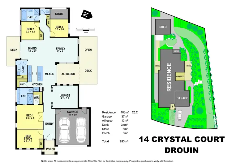 Floorplan of Homely house listing, 14 Crystal Court, Drouin VIC 3818