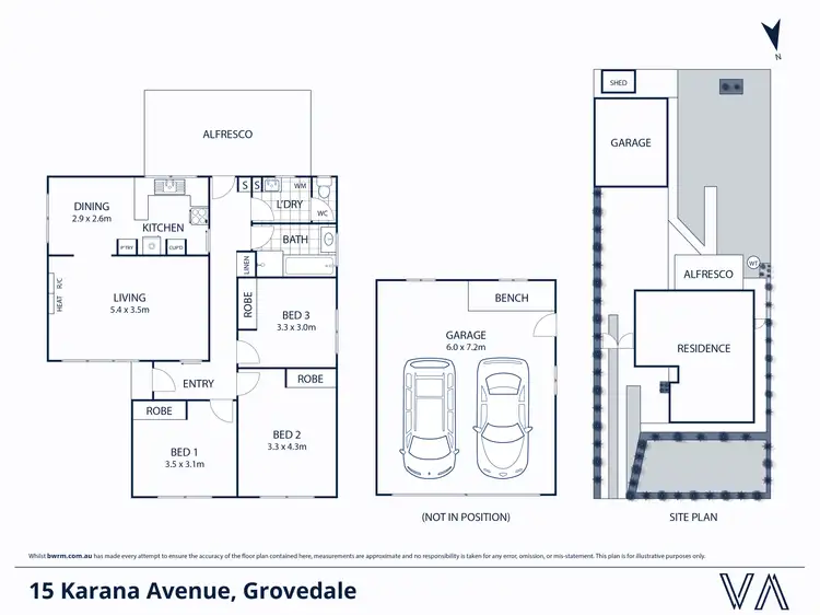 Floorplan of Homely house listing, 15 Karana Avenue, Grovedale VIC 3216