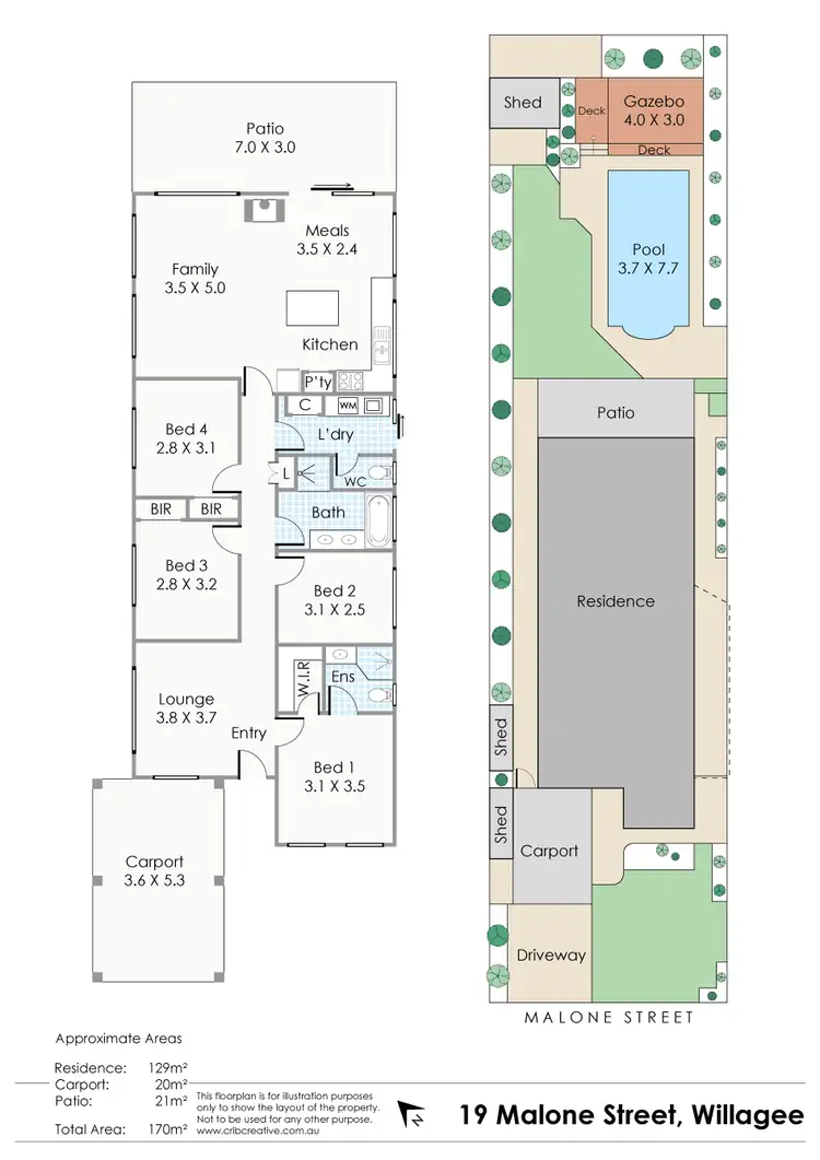 Floorplan of Homely house listing, 19 Malone Street, Willagee WA 6156