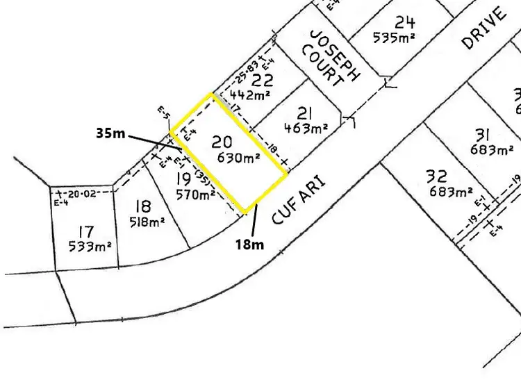 Floorplan of Homely land listing, LOT 20/9 Cufari Drive, Red Cliffs VIC 3496
