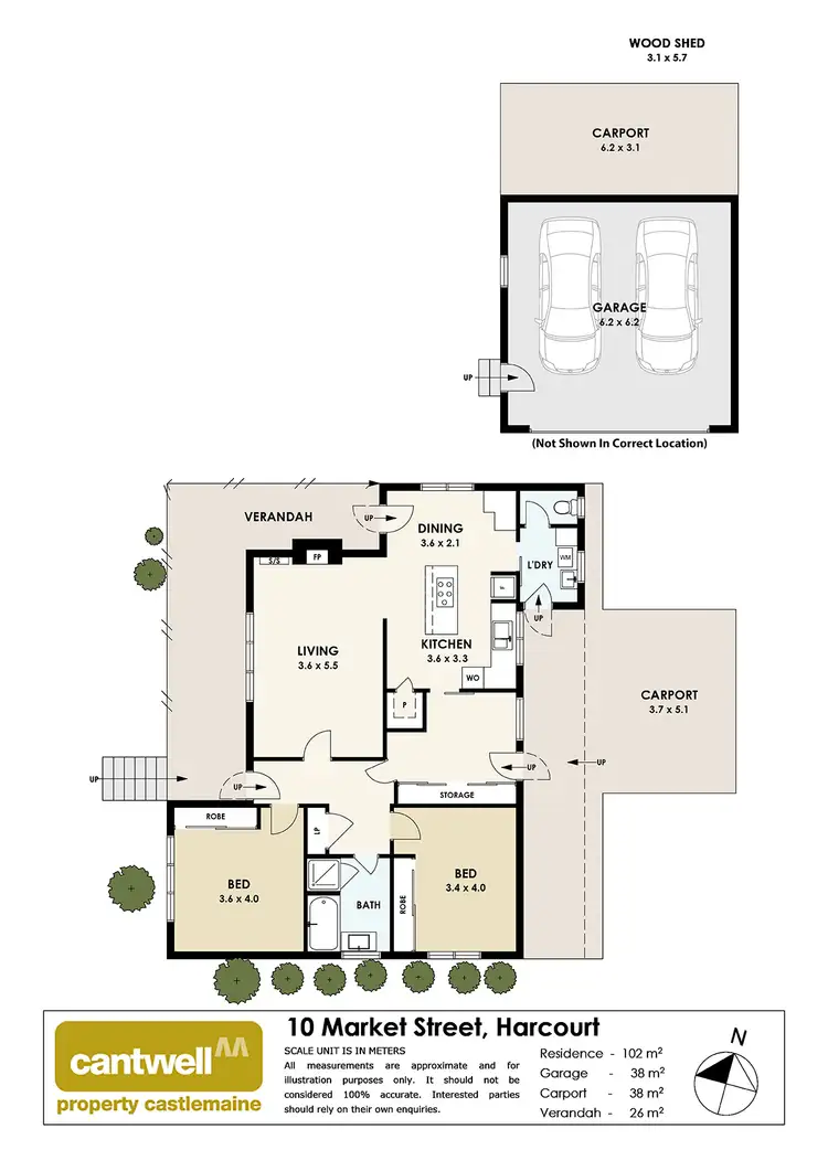 Floorplan of Homely house listing, 10 Market Street, Harcourt VIC 3453