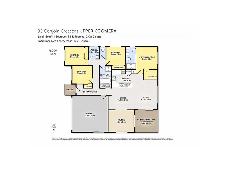 Floorplan of Homely house listing, 33 Conjola Crescent, Upper Coomera QLD 4209