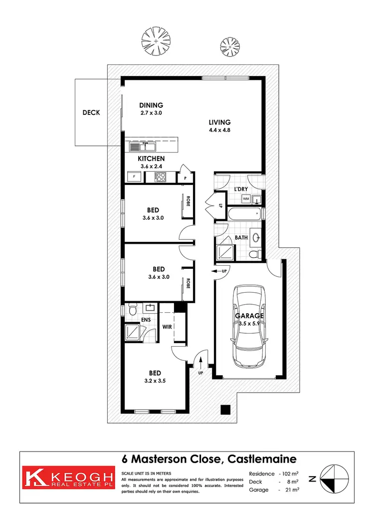 Floorplan of Homely house listing, 6 Masterson Close, Castlemaine VIC 3450