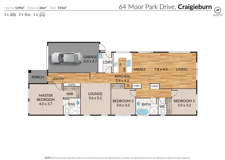 Floorplan of Homely house listing, 64 Moor Park Drive, Craigieburn VIC 3064