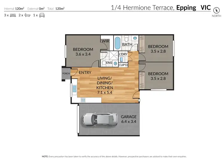 Floorplan of Homely house listing, 1/4 Hermione Terrace, Epping VIC 3076