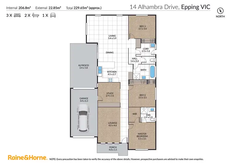 Floorplan of Homely house listing, 14 Alhambra Drive, Epping VIC 3076