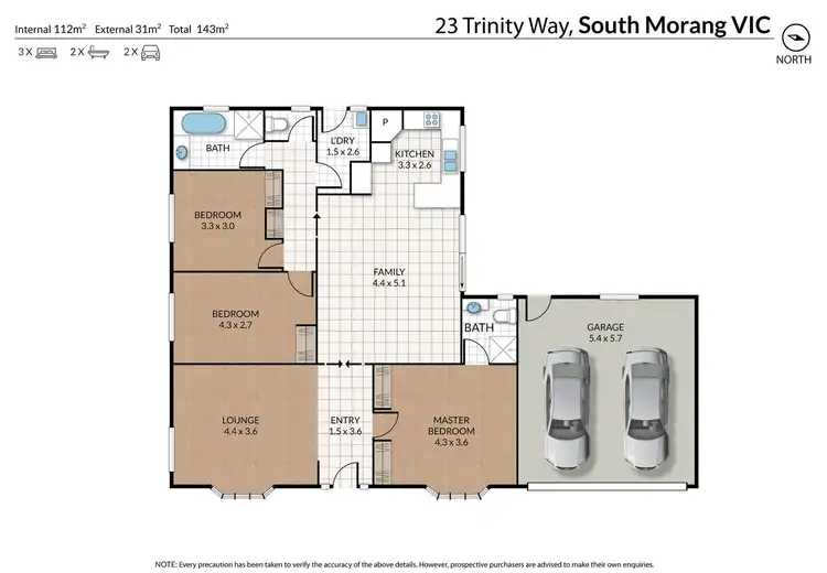 Floorplan of Homely house listing, 23 Trinity Way, South Morang VIC 3752