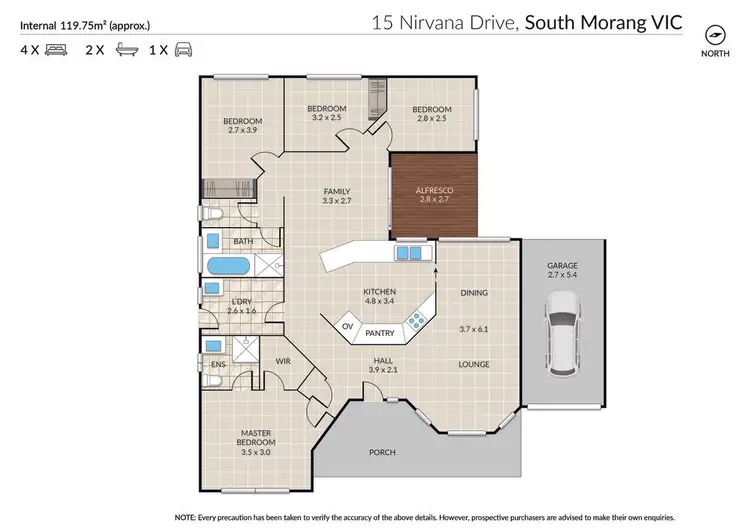 Floorplan of Homely house listing, 15 Nirvana Drive, South Morang VIC 3752