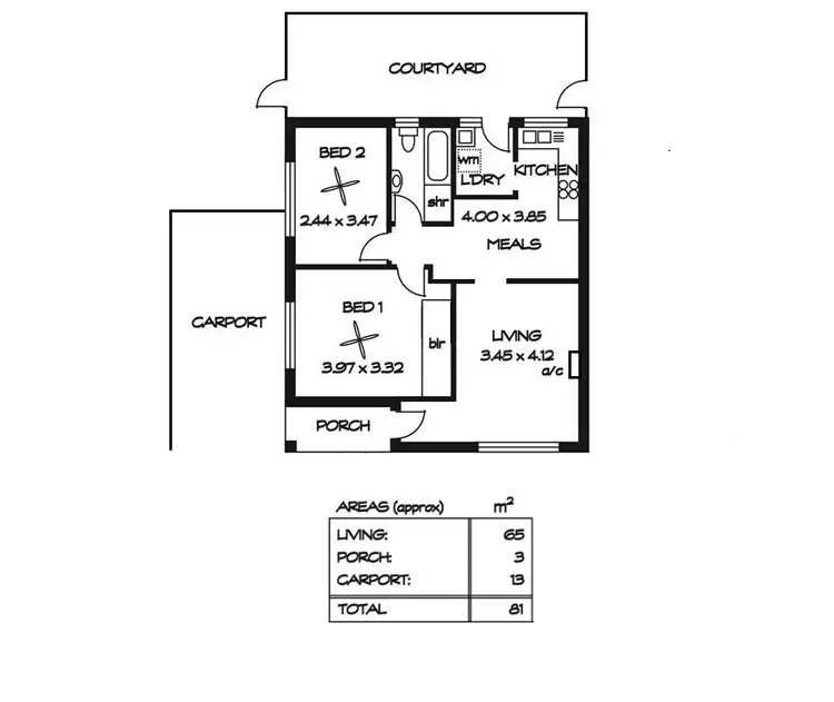Floorplan of Homely unit listing, 3/36 CHURCH STREET, Magill SA 5072