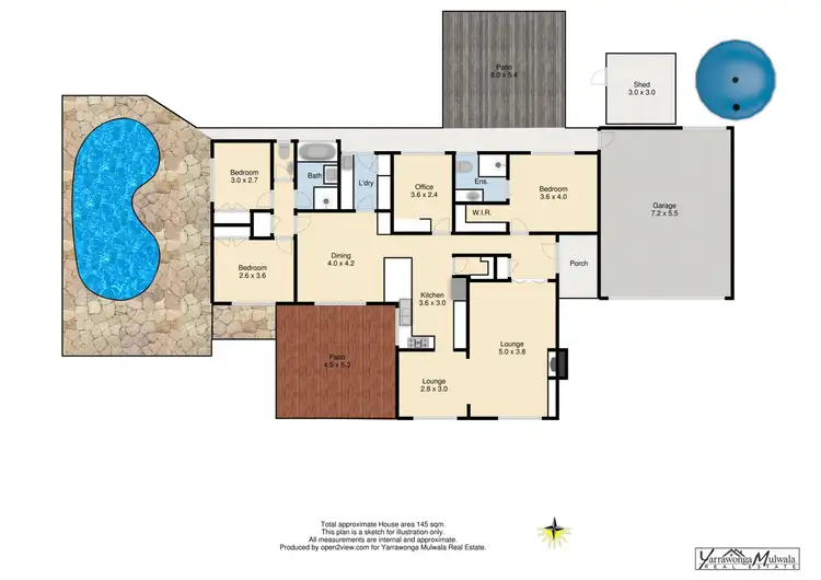 Floorplan of Homely house listing, 18 Charles Court, Yarrawonga VIC 3730