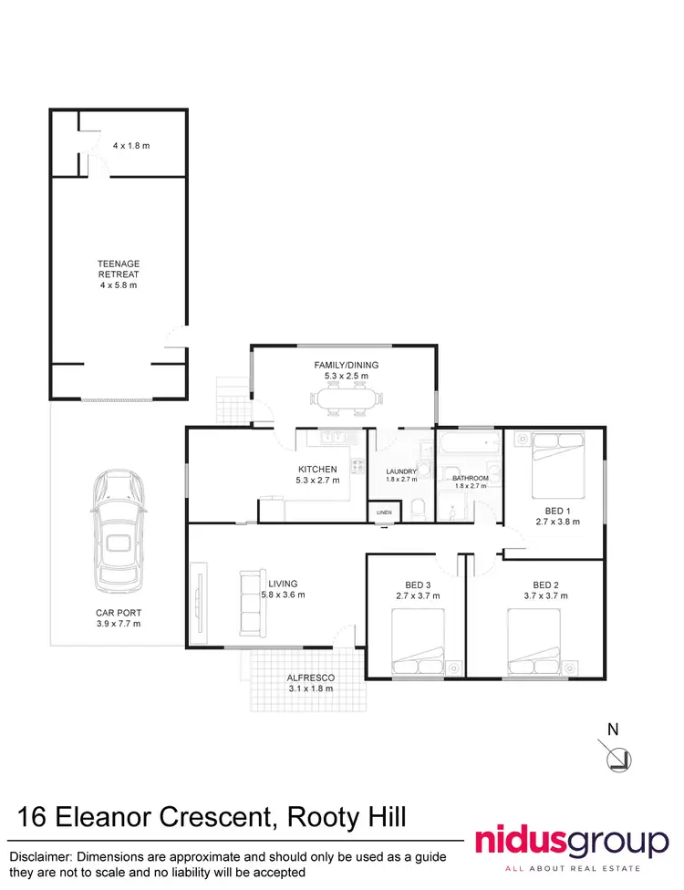 Floorplan of Homely house listing, 16 Eleanor Crescent, Rooty Hill NSW 2766