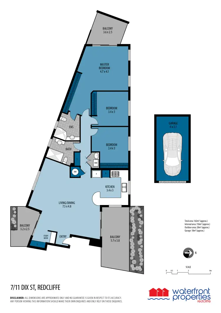 Floorplan of Homely unit listing, 7/11 DIX STREET, Redcliffe QLD 4020