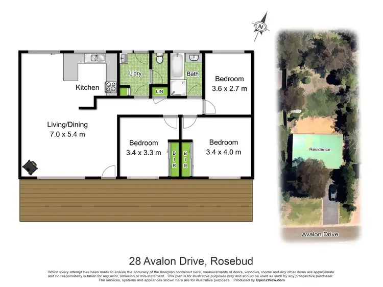 Floorplan of Homely house listing, 28 Avalon Drive, Rosebud VIC 3939