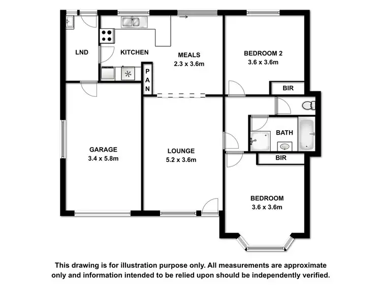 Floorplan of Homely unit listing, 1/37 Bertha Street, Mount Gambier SA 5290